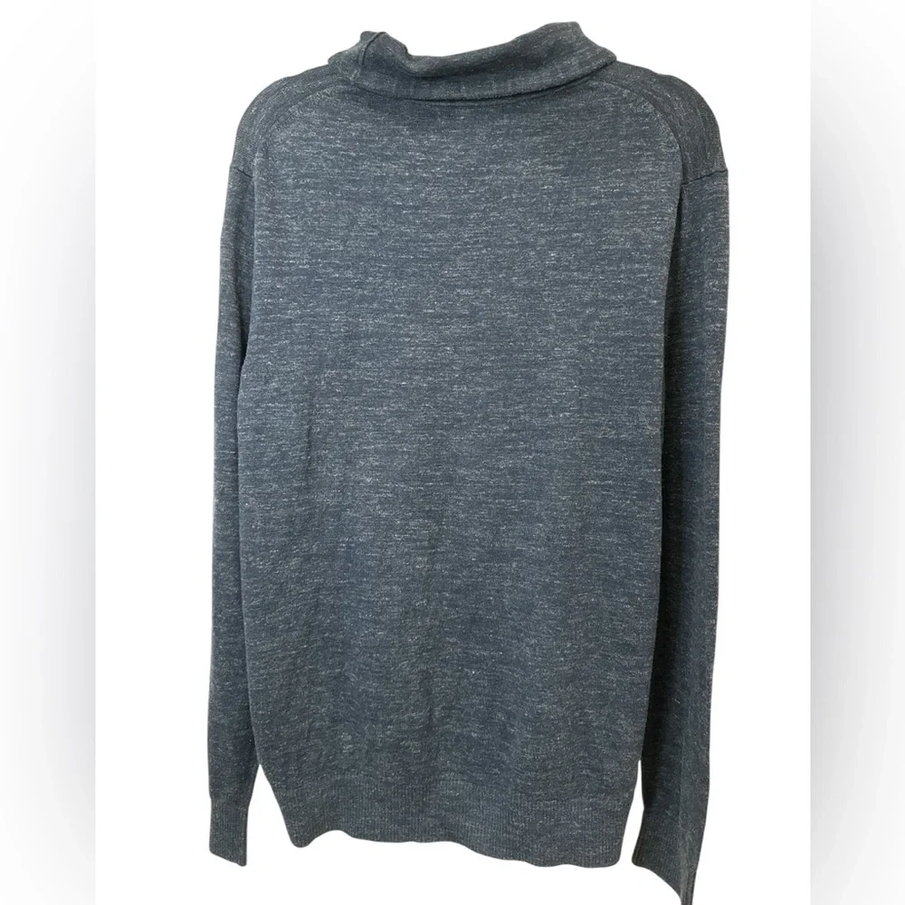 Banana Republic Organic Cotton Heathered Blue Turtleneck Sweater-Men’s Size L